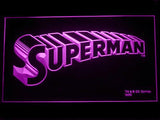 Superman (2) LED Neon Sign USB - Purple - TheLedHeroes