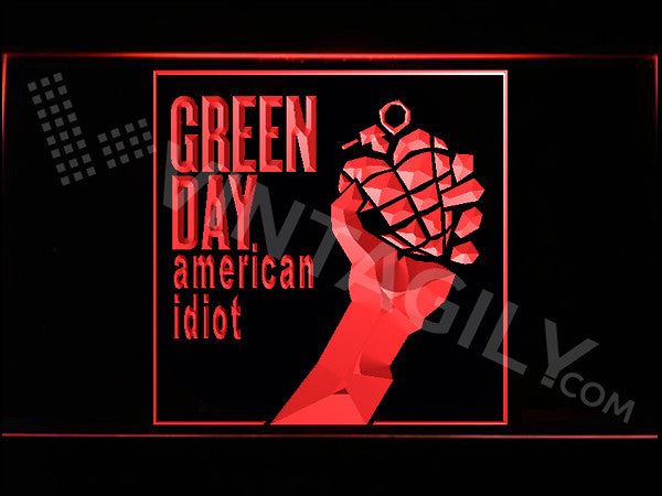 Green Day American Idiot LED Sign - Red - TheLedHeroes