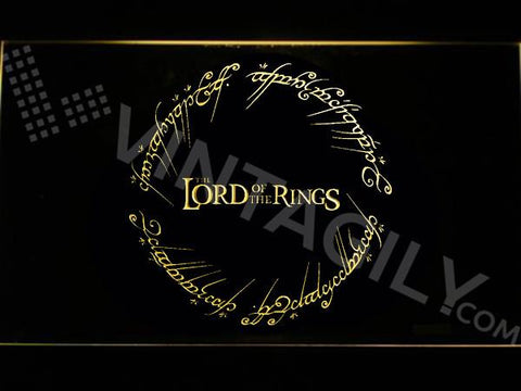 The Lord Of The Rings LED Neon Sign USB - Yellow - TheLedHeroes