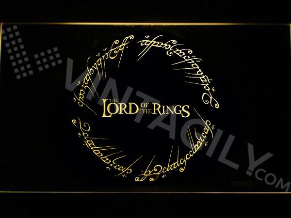 The Lord Of The Rings LED Neon Sign Electrical - Yellow - TheLedHeroes