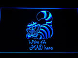 Disney Cheshire Cat Alice in Wonderland (2) LED Neon Sign USB - Blue - TheLedHeroes