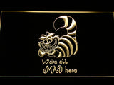 FREE Disney Cheshire Cat Alice in Wonderland (2) LED Sign - Yellow - TheLedHeroes