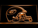 Green Bay Packers Helmet LED Neon Sign USB - Orange - TheLedHeroes