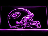 Green Bay Packers Helmet LED Neon Sign USB - Purple - TheLedHeroes