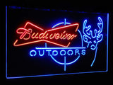 Budweiser Outdoors Deer Dual Color LED Sign - Normal Size (12x8.5in) - TheLedHeroes