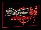 Budweiser Outdoors Deer Dual Color LED Sign - Normal Size (12x8.5in) - TheLedHeroes