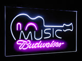 Budweiser Music Guitar Dual Color LED Sign -  - TheLedHeroes