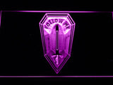 U.S. Army Infantry Follow Me LED Neon Sign USB - Purple - TheLedHeroes