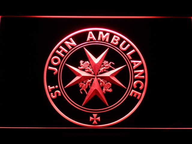 St John Ambulance LED Neon Sign USB - Red - TheLedHeroes