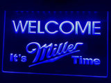 FREE Miller Welcome It's Time LED Sign - Blue - TheLedHeroes