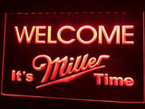 Miller Welcome It's Time LED Neon Sign Electrical - Red - TheLedHeroes