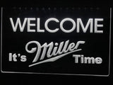 Miller Welcome It's Time LED Neon Sign USB - White - TheLedHeroes