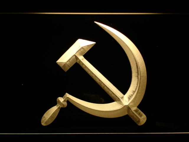 Hammer and Sickle  LED Neon Sign Electrical - Yellow - TheLedHeroes