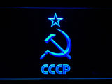 FREE Hammer and Sickle CCCP LED Sign - Blue - TheLedHeroes