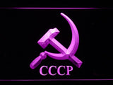 Hammer and Sickle CCCP (2) LED Neon Sign Electrical - Purple - TheLedHeroes