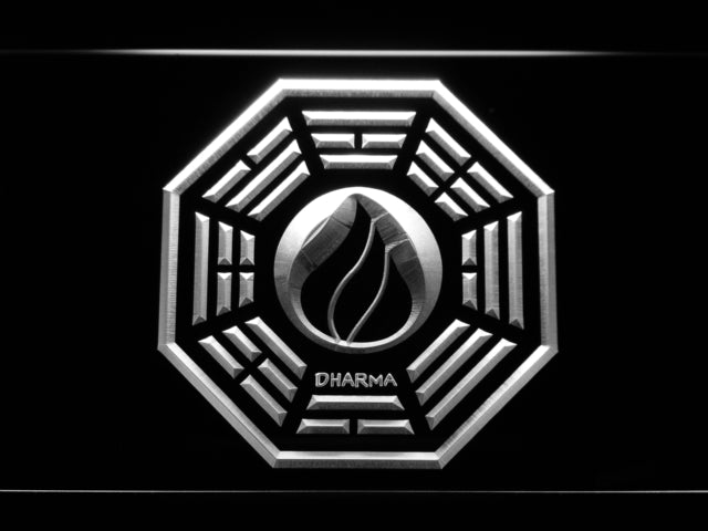 FREE LOST Dharma Sign (3) LED Sign - White - TheLedHeroes