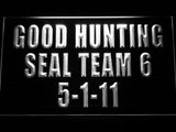 Navy SEAL Team Six Good Hunting 5-1-11 LED Neon Sign Electrical - White - TheLedHeroes