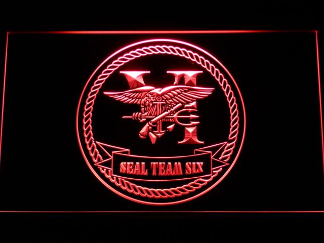 Navy SEAL Team Six (2) LED Neon Sign Electrical - Red - TheLedHeroes