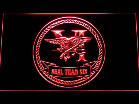 Navy SEAL Team Six (2) LED Neon Sign USB - Red - TheLedHeroes
