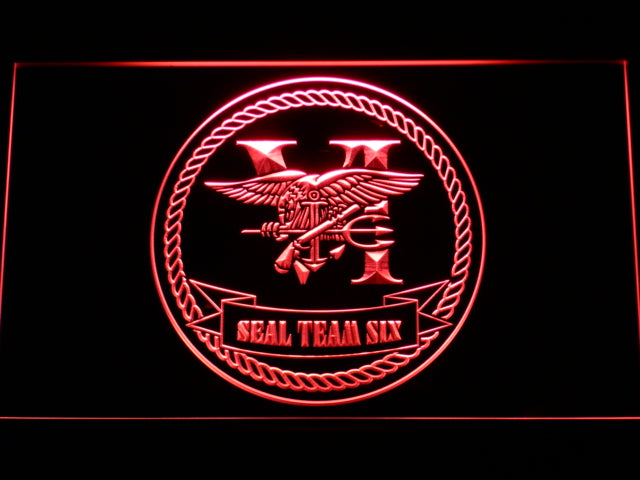 FREE Navy SEAL Team Six (2) LED Sign - Red - TheLedHeroes