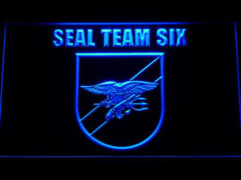 Navy SEAL Team Six (3) LED Neon Sign Electrical - Blue - TheLedHeroes