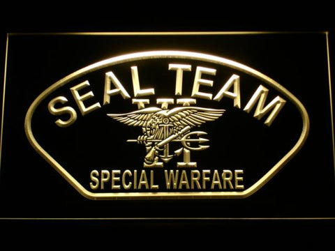 Navy SEAL Team Six Special Warfare LED Neon Sign Electrical - Yellow - TheLedHeroes