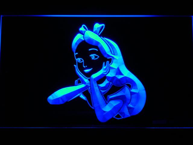 Disney Alice in Wonderland LED Neon Sign USB - Blue - TheLedHeroes