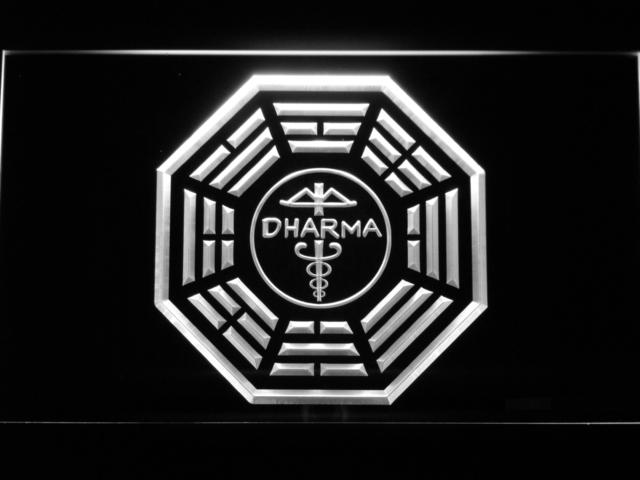 LOST Dharma Sign (4) LED Neon Sign USB - White - TheLedHeroes