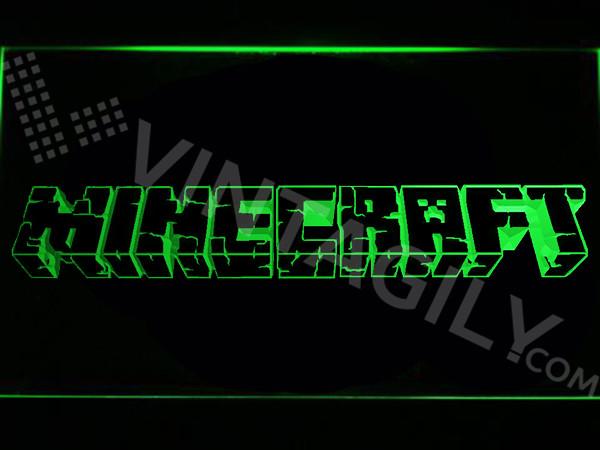 Minecraft Logo LED Neon Sign USB - Green - TheLedHeroes