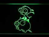 Invader Zim Piggy LED Neon Sign Electrical - Green - TheLedHeroes