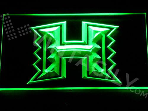 Hawaii Rainbow Warriors LED Neon Sign Electrical - Green - TheLedHeroes