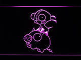 Invader Zim Piggy LED Neon Sign Electrical - Purple - TheLedHeroes