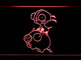 Invader Zim Piggy LED Neon Sign Electrical - Red - TheLedHeroes