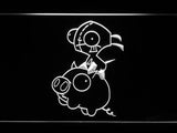 Invader Zim Piggy LED Neon Sign USB - White - TheLedHeroes