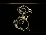 Invader Zim Piggy LED Neon Sign USB - Yellow - TheLedHeroes