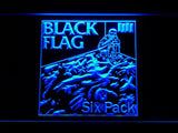 Black Flag - Six Pack LED Neon Sign USB - Blue - TheLedHeroes