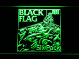 Black Flag - Six Pack LED Neon Sign Electrical - Green - TheLedHeroes