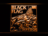 Black Flag - Six Pack LED Neon Sign Electrical - Orange - TheLedHeroes