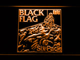 FREE Black Flag - Six Pack LED Sign - Orange - TheLedHeroes