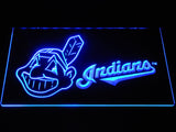 Cleveland Indians (21) LED Neon Sign Electrical - Blue - TheLedHeroes