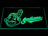 Cleveland Indians (21) LED Neon Sign USB - Green - TheLedHeroes