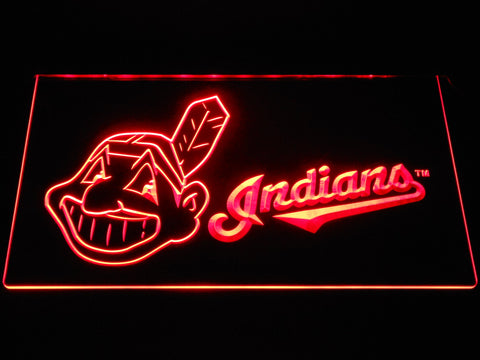 Cleveland Indians (21) LED Neon Sign Electrical - Red - TheLedHeroes