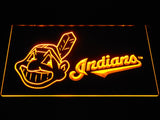 Cleveland Indians (21) LED Neon Sign USB - Yellow - TheLedHeroes