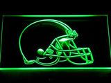 Cleveland Browns Helmet LED Neon Sign USB - Green - TheLedHeroes