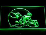 Arizona Cardinals Helmet LED Neon Sign USB - Green - TheLedHeroes