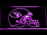 Arizona Cardinals Helmet LED Neon Sign USB - Purple - TheLedHeroes