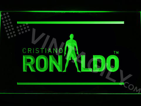 Cristiano Ronaldo 2 LED Sign - Green - TheLedHeroes