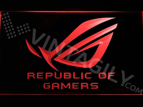 Republic of Gamers LED Sign - Red - TheLedHeroes