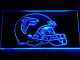Atlanta Falcons Helmet LED Neon Sign USB - Blue - TheLedHeroes