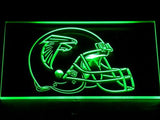 Atlanta Falcons Helmet LED Neon Sign USB - Green - TheLedHeroes